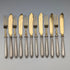 German Antique 800 Silver Handle Gold Plated Blade Tea Cutlery 6 Pairs